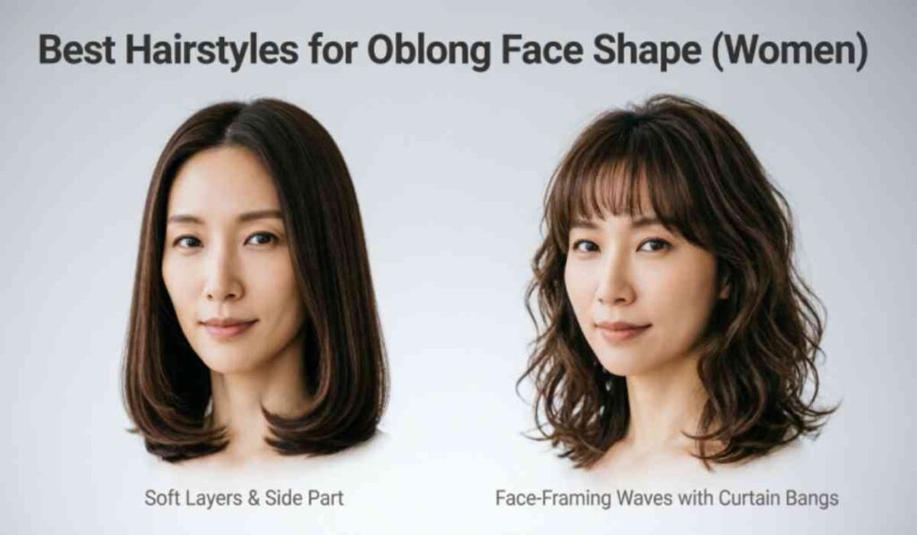 Best Hairstyles for Oblong Face Shape (Women)